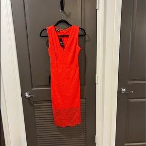 New! Bebe red midi dress. Size S/P